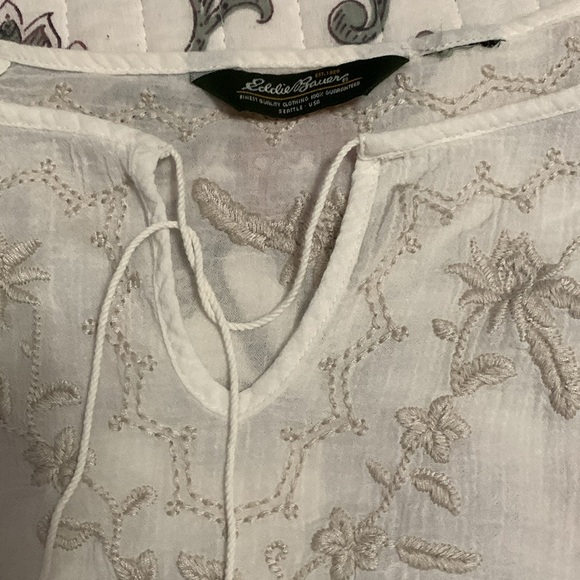 Eddie Bauer Boho gauze blouse - Picture 3 of 7